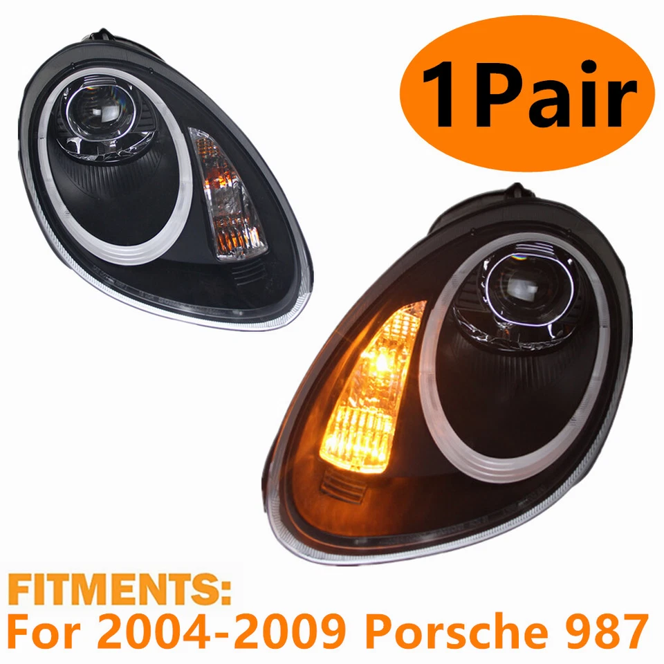 ✅For Porsche Cayman 987 2004-2008 Plug and Play LED DRL Projector Headlights Set - Image 3 of 4