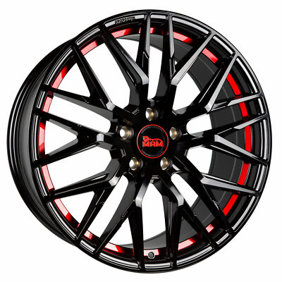 19 Zoll MAM RS4 Alufelgen Black Red Inside für VW Passat Variant 2011-2014 3C 3c
