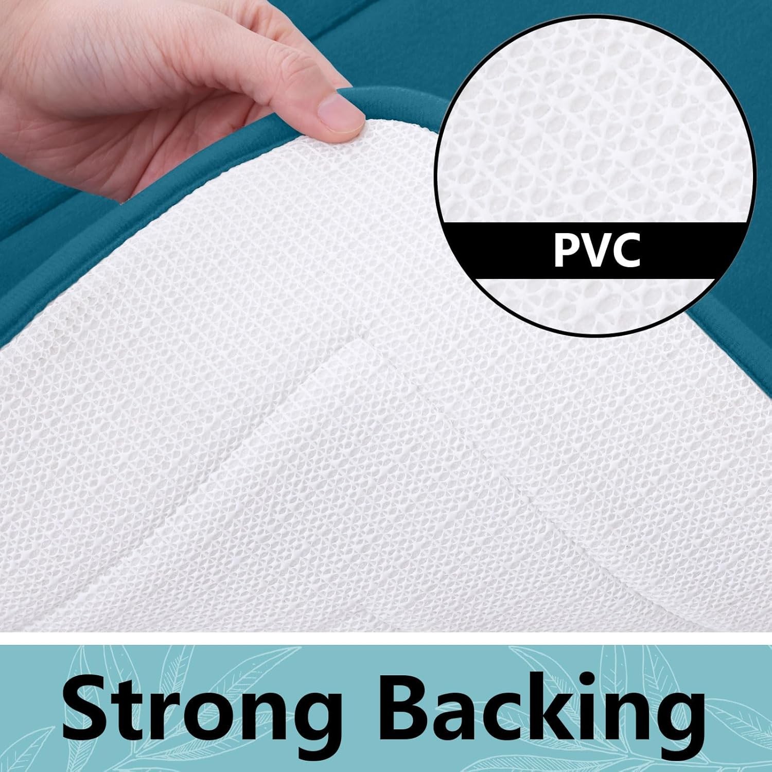 Arotive Memory Foam Bathroom Rug Mat 24x16, Ultra 24" x 16", Peacock Blue 