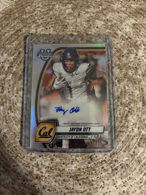 2024ToppsBowman University Chrome Refractor Jaydn Ott Cal Auto Rookie /299