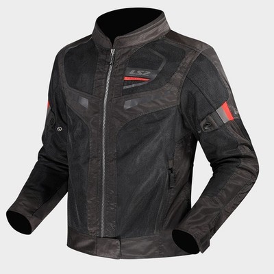 Leichte Und Atmungsaktive Sommer Motorradjacke LS2 GARDA AIR Damen Schwarz, Rot