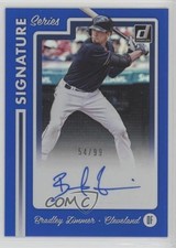 2017 Chronicles Donruss Signature Series Blue 54/99 Bradley Zimmer Auto 6ks