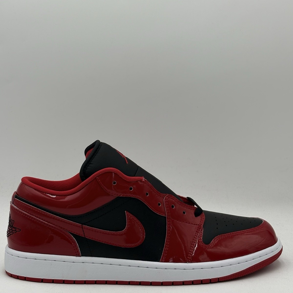 Size 13 - Air Jordan 1 Low Patent Varsity Red Black for sale 