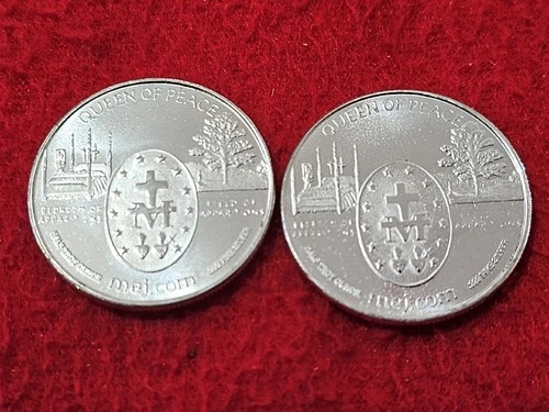 2013 Queen of Peace 1/2 Troy oz .999 Fine Silver x2                       #T1493