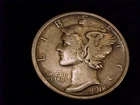 1918-S  Mercury Dime, Very Fine Grade.