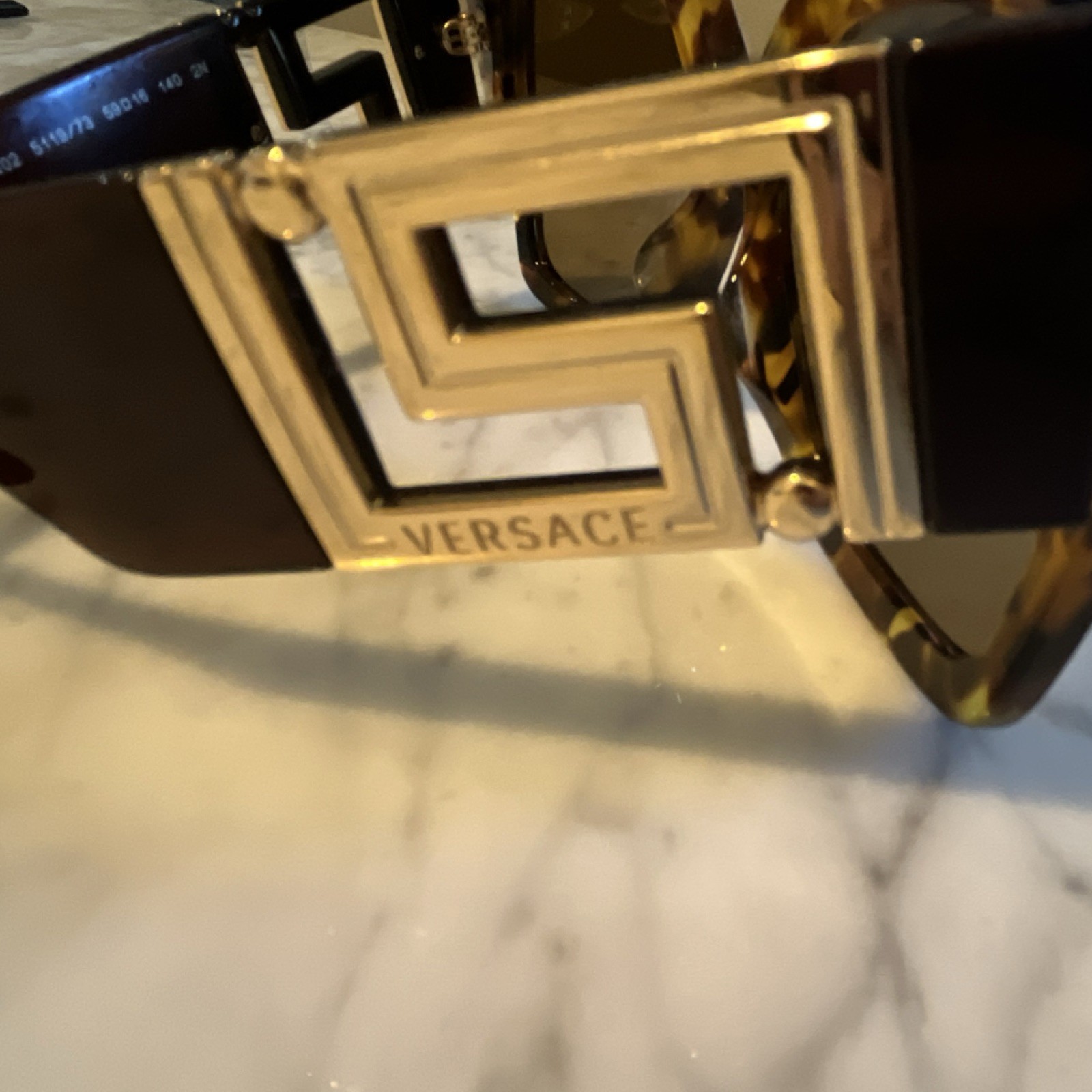 Versace Tortoise Shell Oversized Geometric Women'… - image 4