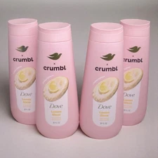 Dove x Crumbl 4pc Lot Lemon Glaze Nourishing Body Wash ~ 20oz Each ~ New (x4)