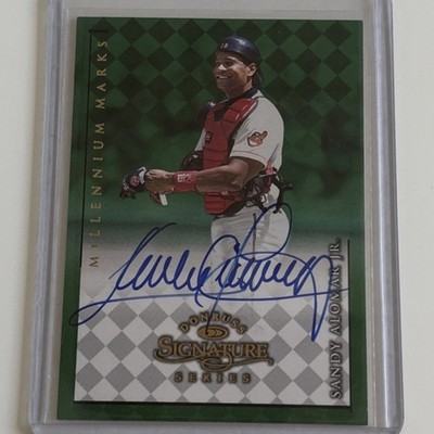 1998 Donruss Signature Series Autographs Millennium Sandy Alomar Jr. 0726/1000!