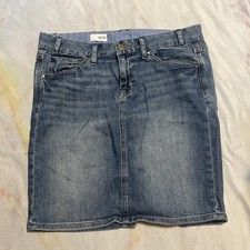 Gap 1969 Sz 10 Blue Denim Jean Pencil Skirt 4 Pockets w/ Slit Y2K 90s Retro 2009