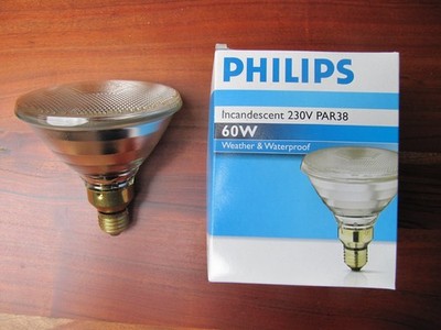 ECHT PHILIPS CONCENTRA REFLEKTOR PAR38 60W FLOOD 30º E27 DIMMBAR WATERPROOF