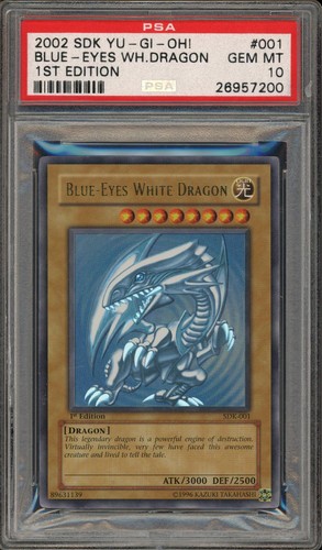 Yugioh Blue Eyes White Dragon Starter Deck Kaiba 1st Edition SDK-001 PSA 10
