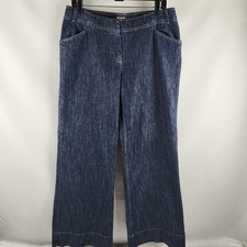 J Jill Jeans Womens Size 12 Blue Geniune Fit Below Waist Denim Dark Wash Trouser