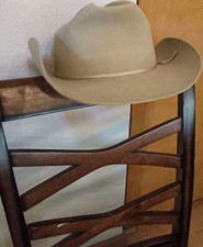 Stetson Western Cowboy Hat Beige Cowboy Style Classic Wide Brim 7 1/8