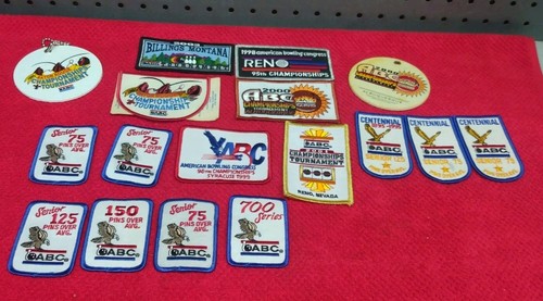 Lot: Bowling Turnier Patch Sammlung - 17 Stück