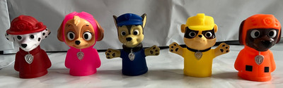 Paw Patrol Rescue Pups Finger Puppets Figures Chase Marshall Skye Zuma Lot of 5