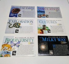 VTG National Geographic Millennium in Maps Complete Set of 6 Insert Maps 1998-99