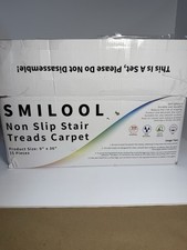 Non-Slip Carpet Stair Treads, 15 Count, 9  X 36  Brown Pre-Applied Adhesive