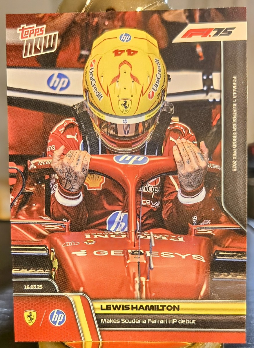 Lewis Hamilton - 2025 Topps Now First Ferrari Card | eBay