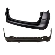 Fits 2019-2021 Hyundai Tucson W/O Sensor 2PCS Rear Lower Upper Bumper Cover
