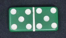 Vintage Green 5/5 Puremco No. 616 Standard Marblelike Dominoe Made In USA