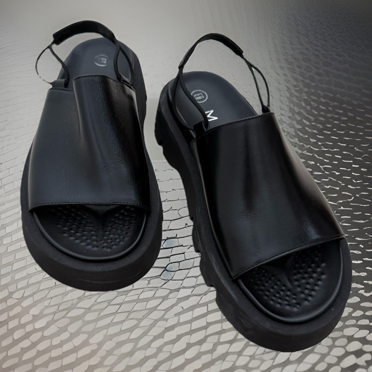 E8 by Miista Noreen Black Platform Sandals in Size 38