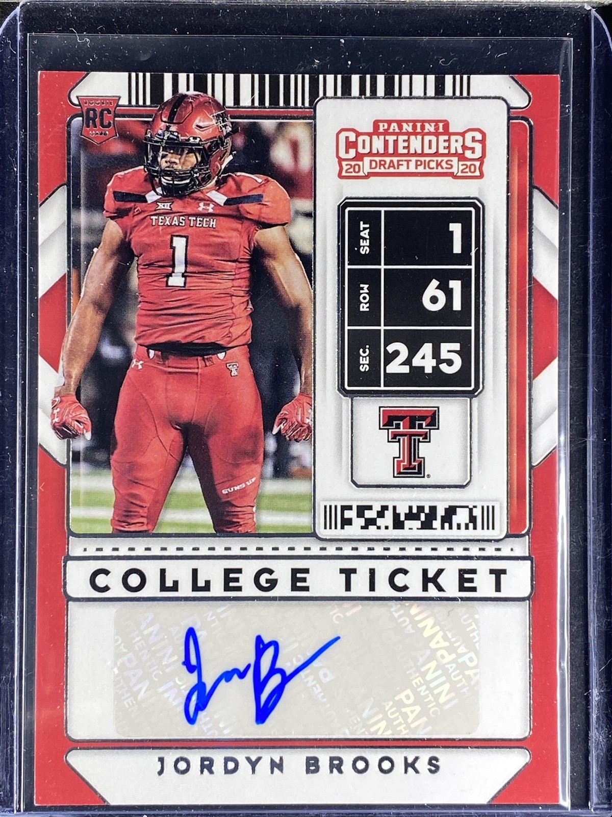 Brooks, Jordyn - 2020 Contenders Draft Picks - Autograph