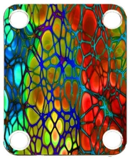 Neckplate to fit Graphic Electric Guitar Color PJ Bass Strat Tele Cells 3
