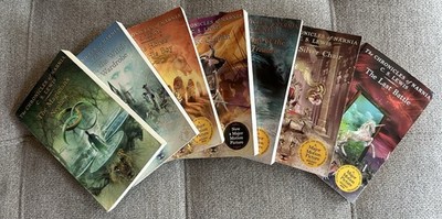 The Chronicles of Narnia Paperback Lot 7 Books C. S. Lewis HarperTrophy FULL SET