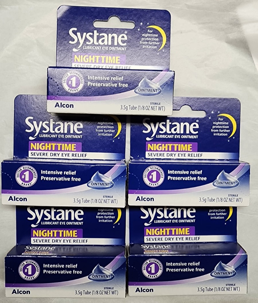 Systane Nighttime Lubricant Eye Ointment 3.5 g 5 Pack Exp. 0