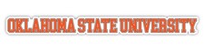 Oklahoma State Cowboys College Text Vinyl Decal   White, Clear and Holo