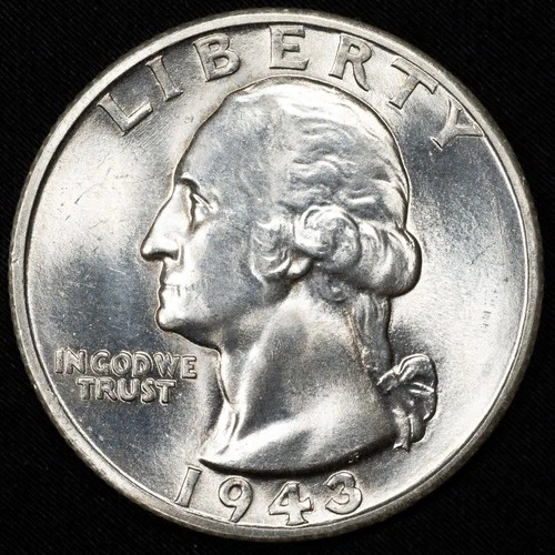 1943-S Washington Silver Quarter San Francisco Mint Choice Uncirculated BU+
