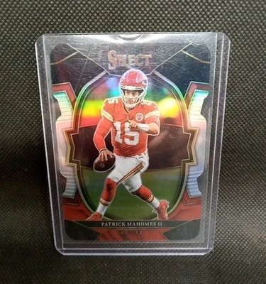 2022 Panini Select - Concourse Patrick Mahomes II #20 Black & Red Prizm Die-Cut