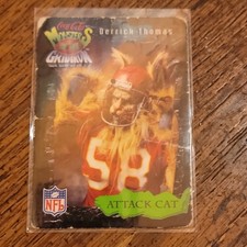 Coca-Cola 1994 Monsters of the Gridiron Derrick Thomas Attack Cat #15 Chiefs NFL