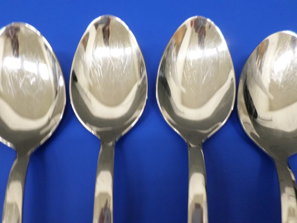 6 - Colheres de sopa Williams-Sonoma BASTILLE brilhante 18-10 aço inoxidável FRANÇA - Imagem 3 de 4