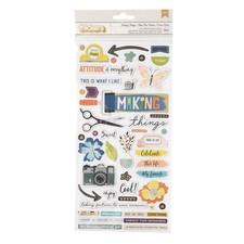 Vicki Boutin Print Shop Thickers Stickers 100/Pkg-Making Things Phrase/Chipboard