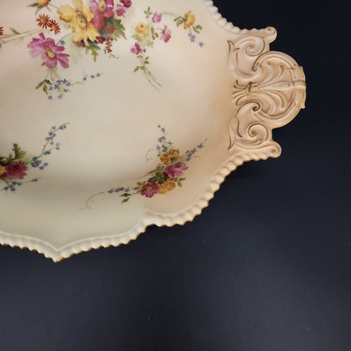 Antique Royal Worcester Blush Ivory 15-3/4" L Serving Platter Dish Gold Floral - Picture 3 of 20