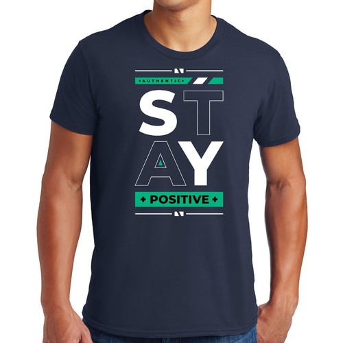 Mens Graphic T-shirt Stay Positive - Picture 51 of 72