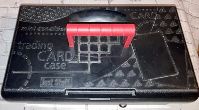 Suncast Just Stuff Trading Card Case Vtg 95 Black w/ Dividers No