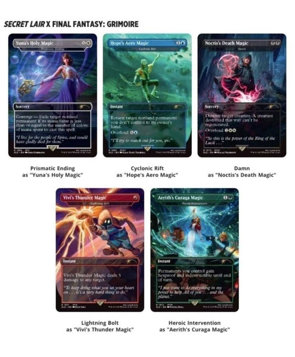 MtG Secret Lair x FINAL FANTASY: Complete FOIL Set IN HAND