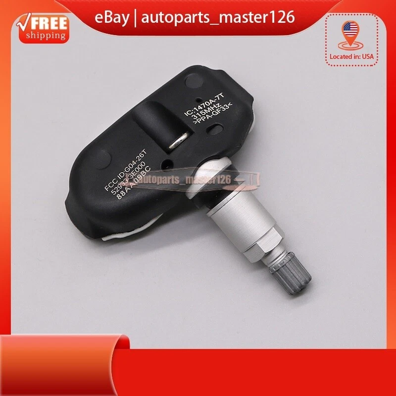 Conjunto 4 Sensor de Pressão dos Pneus TPMS 52933-3E000 Para 2006-08 Hyundai Tucson Tiburon - Imagem 4 de 4