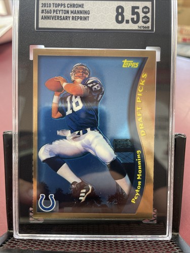 2010 topps chrome peyton manning rc rookie Anniversary Reprint Graded SGC 8.5 - Picture 3 of 5