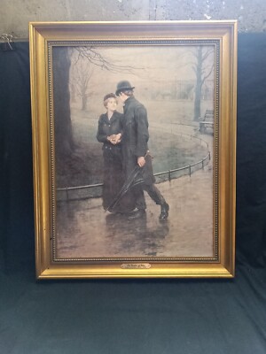 Oil Painting repro Hugh G. Riviere Garden of Eden In Gold Frame 20x24 | eBay