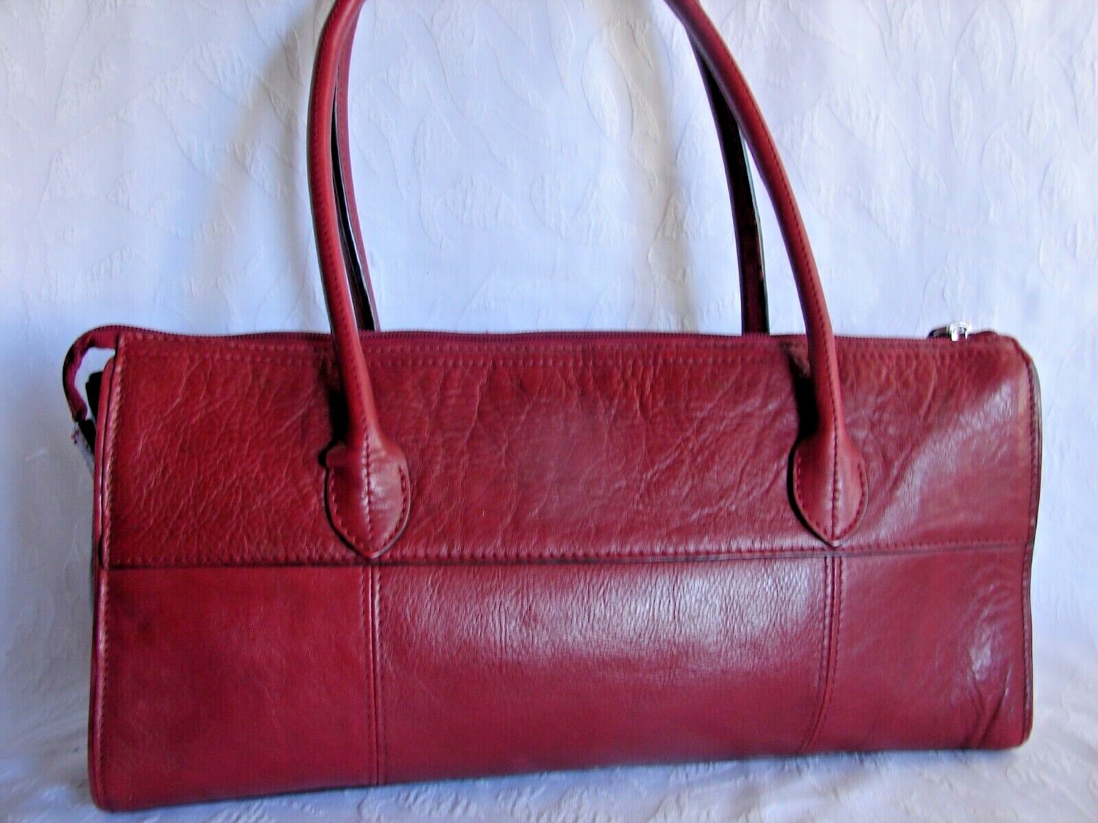 Wilsons Leather Red Leather Birk Style Handbag Bag Gem