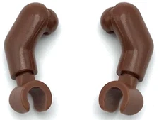 Lego New Pair of Reddish Brown Arms and Hands Minifigure Pieces