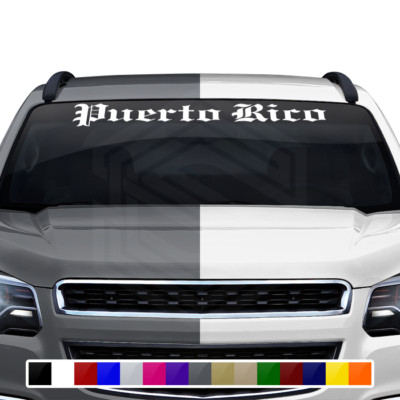 PUERTO RICO Windshield Decal Window Sticker Vinyl Graphic Banner Car Truck SUV