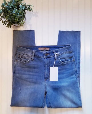 Joe's Jeans Denim Skinny Ankle Raw Hem Jean Light Wash Size 27 NEW NWT
