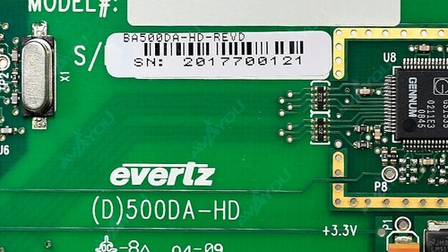Evertz 500DA-HD 1x8 HD Outputs DA Distribution Amplifier 500FR SD/SDI ...