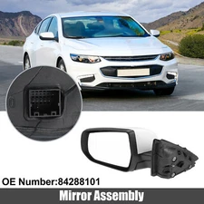 7 Pin Left Driver Side Door Mirror Assembly White for Chevrolet Malibu Hybrid