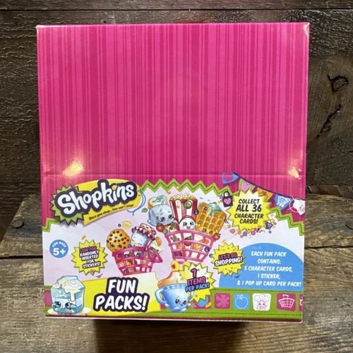 Shopkins Series 1 Trading Cards Box Factory Sealed 24 Fun Packs Per Box