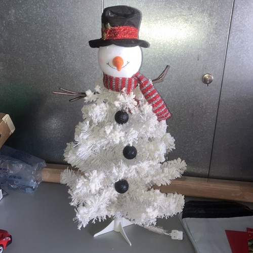 Snowman Christmas Tree Lights Up 25 Inches Tall eBay